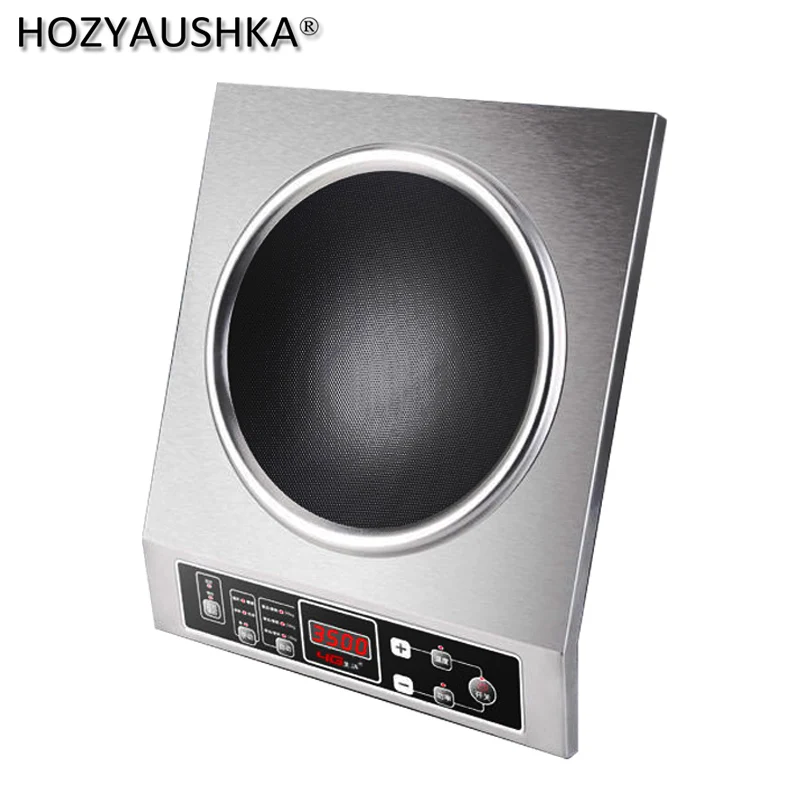 Commercial Induction Cooker 3500 Watt High Power Induction Cooker Stainless Steel Concave Hotel Restaurant Hous