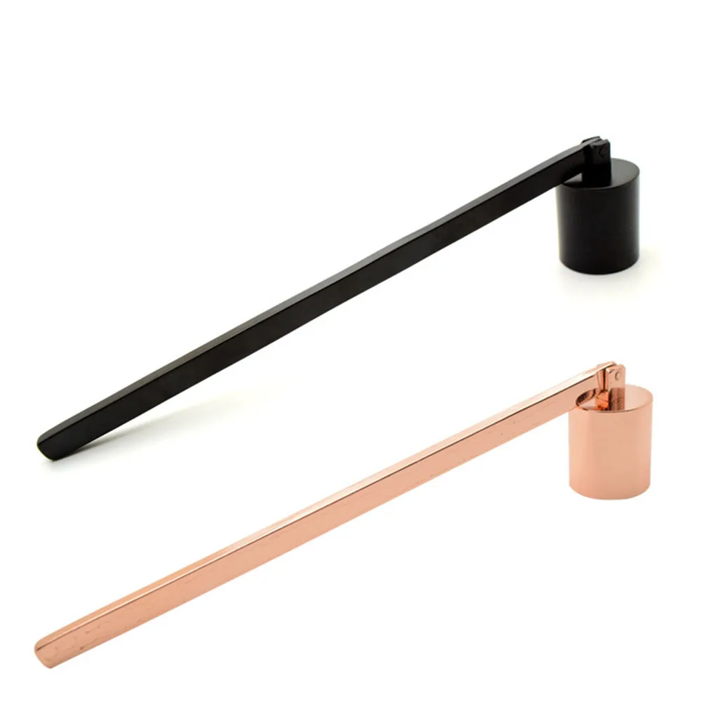 Vintage Stainless Steel Bell Candle Snuffer Wick Dipper Long Handle Candle Extinguisher Oil Lamp Trimmer Cutter Home Accessories