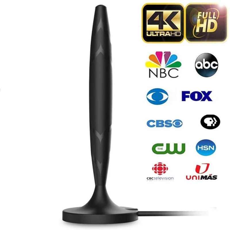 Цифровая ТВ-антенна 4K HD ТВ-приемник для помещений и улицы HDTV-антенны с усилителем