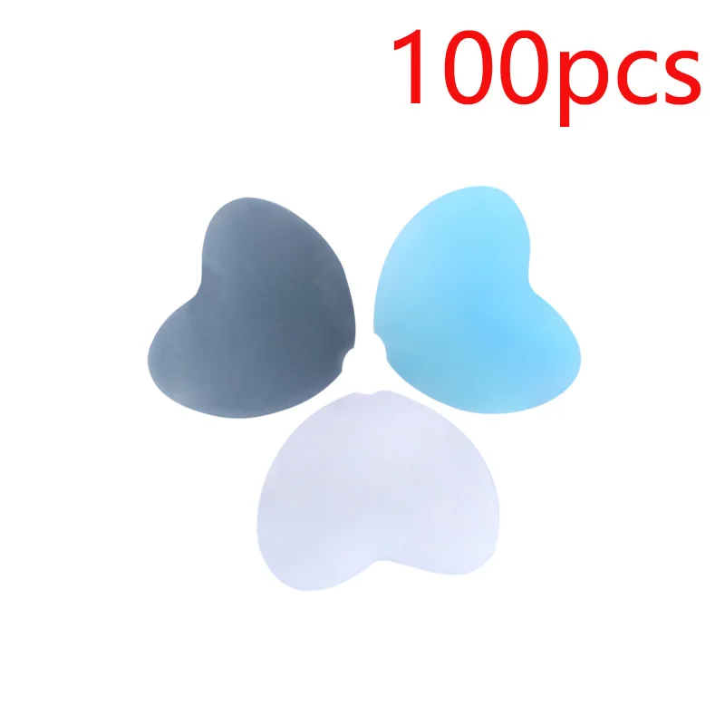 Multi B XCQGH 100 шт DIY Детские молярные силиконовые бусины-сердечки цепочка для детской соски браслет аксессуары свободные бусины Прорезыватель - Цвет: Multi B