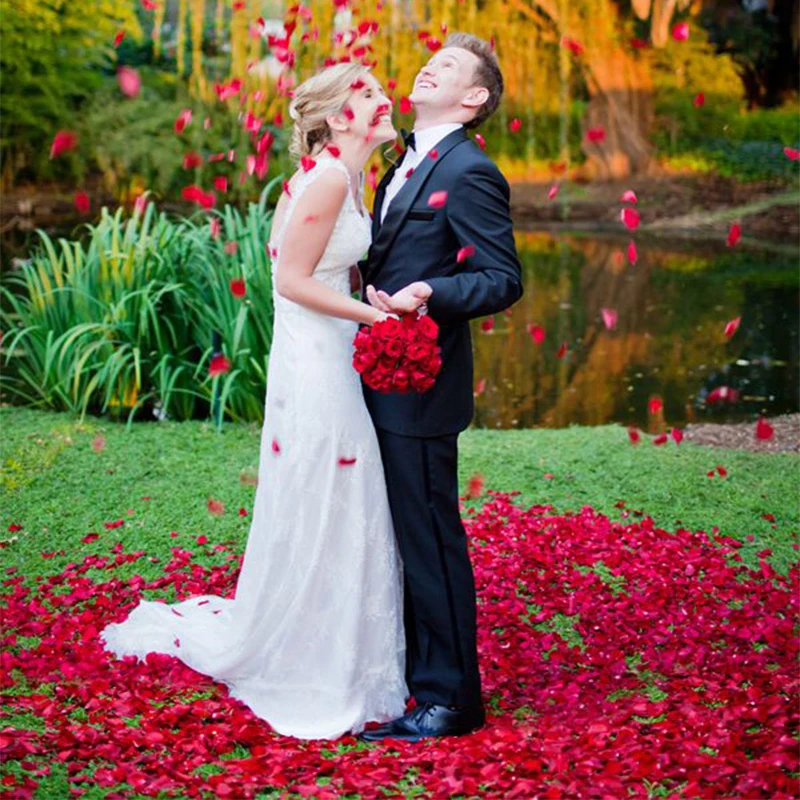 Искусственные Шелковые Лепестки розы диаметром 5*5 см 40 цветов свадебные