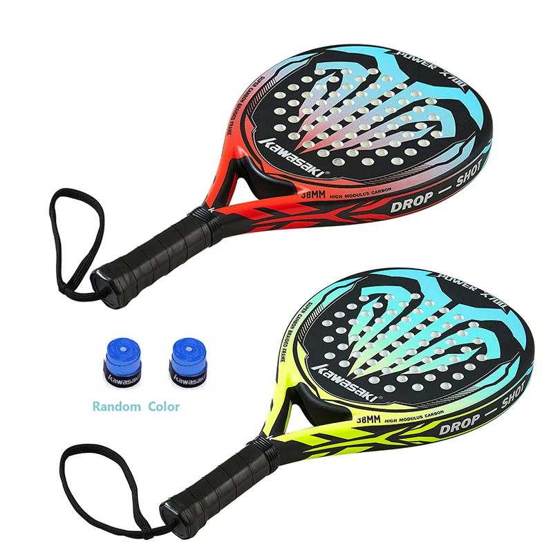 Kawasaki Padel Tennis Carbon Fiber Soft Eva Face Tennis Paddle Racquet Racket With Padle Bag Cover Power Beach Tennis Paddle - Rackets - AliExpress