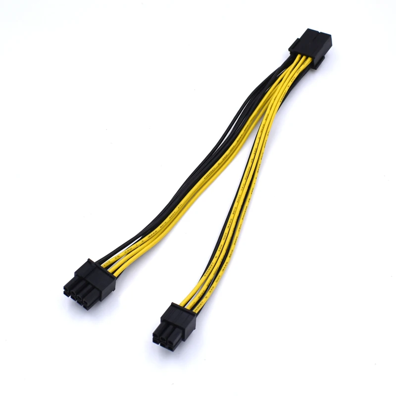 10 шт./лот 18AWG 20 см 8 Pin PCI E до 8(6 + 2)pin 6pin сплиттер адаптер кабель питания для