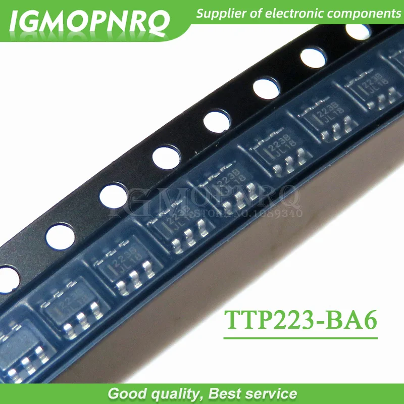 

10pcs/lot TTP223-BA6 TTP223 BA6 Speed Touch IC chip Screen 223B SOT23-6 In Stock