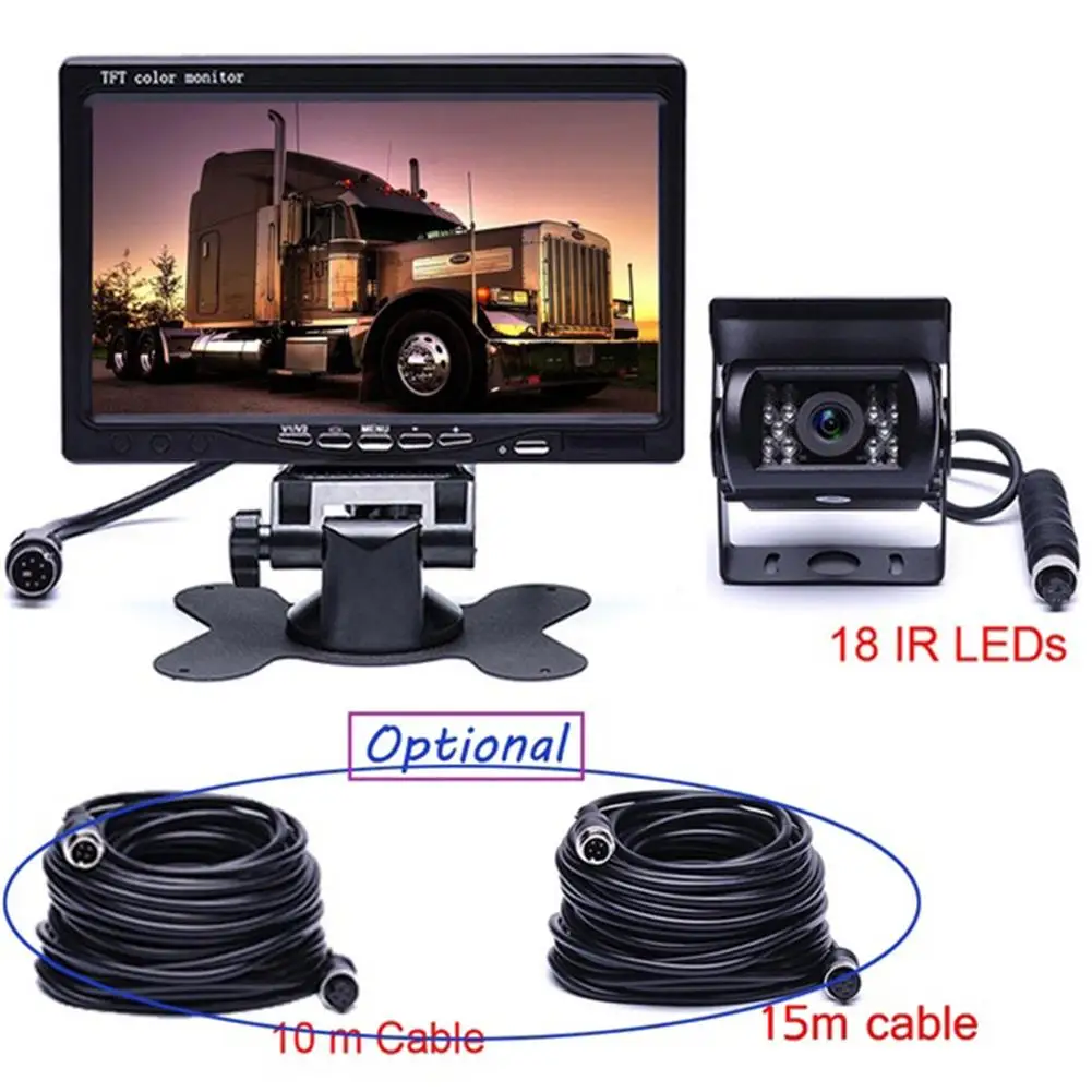 

Vehicle Camera 7inch LCD Rear View Monitor Car RV Truck Bus Van Reversing Night Vision Camera car DVR