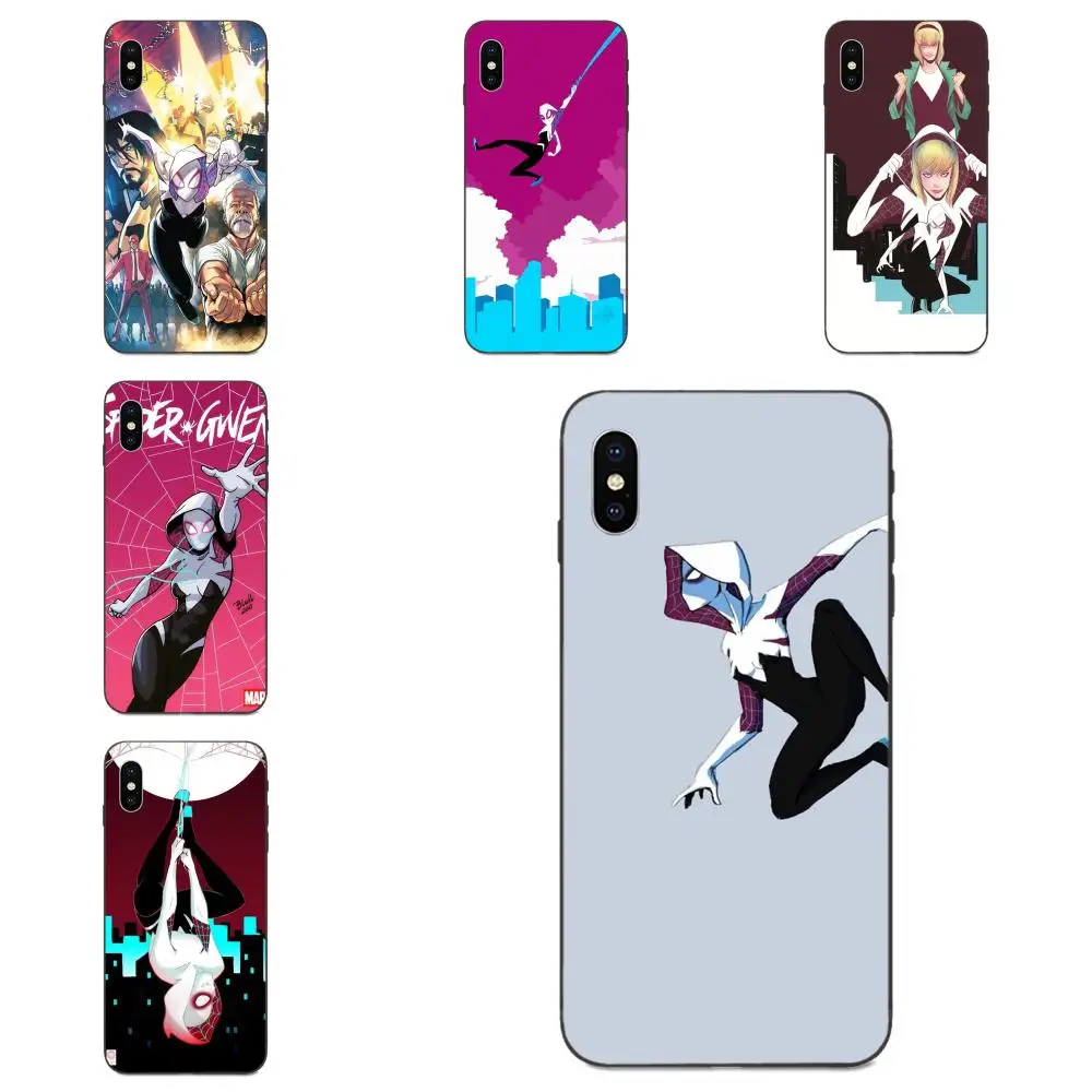 Мягкий чехол Marvel Comics с изображением Человека-паука Гвен оболочка для Galaxy A3 A5 A6 A6s A7