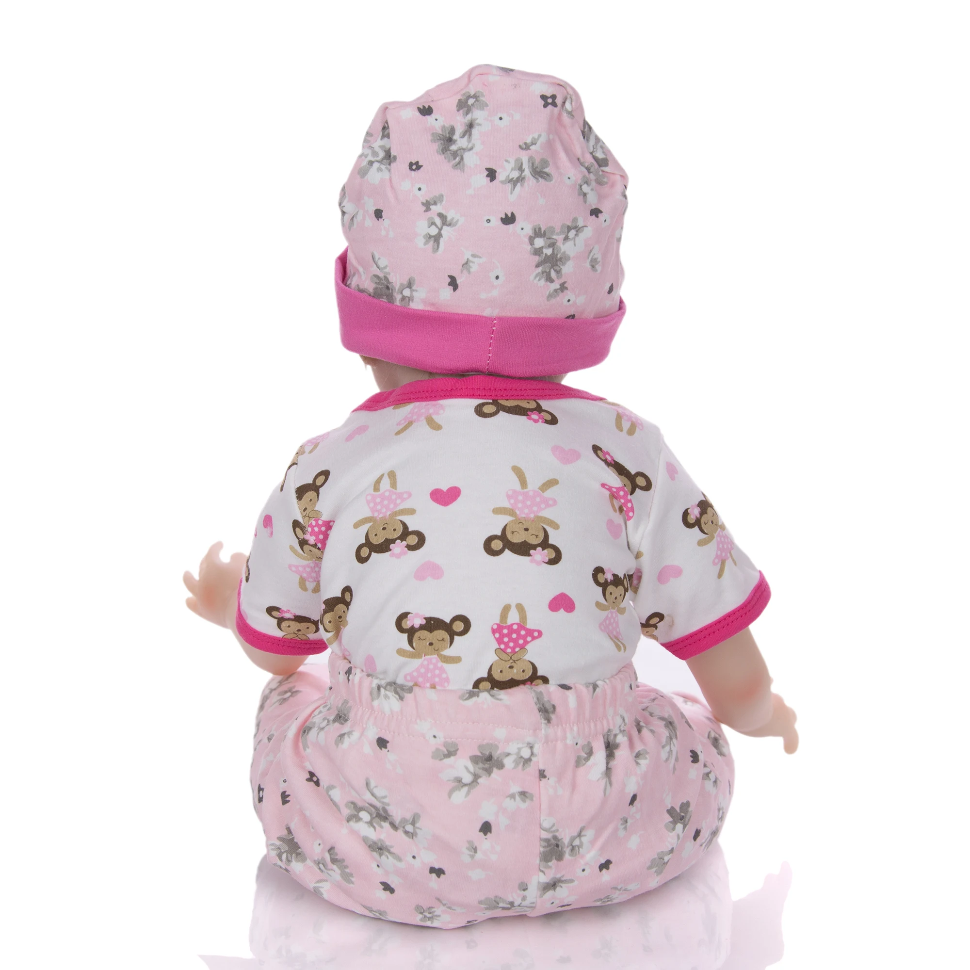 KEIUMI Boneca Reborn Dolls 55 см Лучший плеймат 22 дюймов реалистичный открытый рот Мягкая силиконовая ткань тело Reborn день детей Подарки