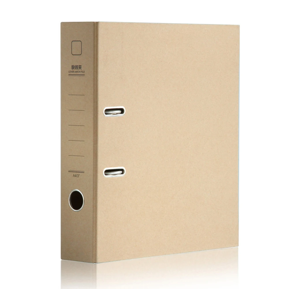 1 шт. папка для файлов A4 Биндер из металлических колец папка клипбар Органайзер коробка многофункциональный хранения отделка офисные принадлежности - Цвет: brown 7.5cm