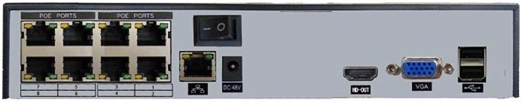  H.265 8CH 48V POE NVR for 1080P 4.0MP 5.0MP Onvif IP PTZ Camera CCTV System Surveillance 1SATA Xmey - 4.00035E+12
