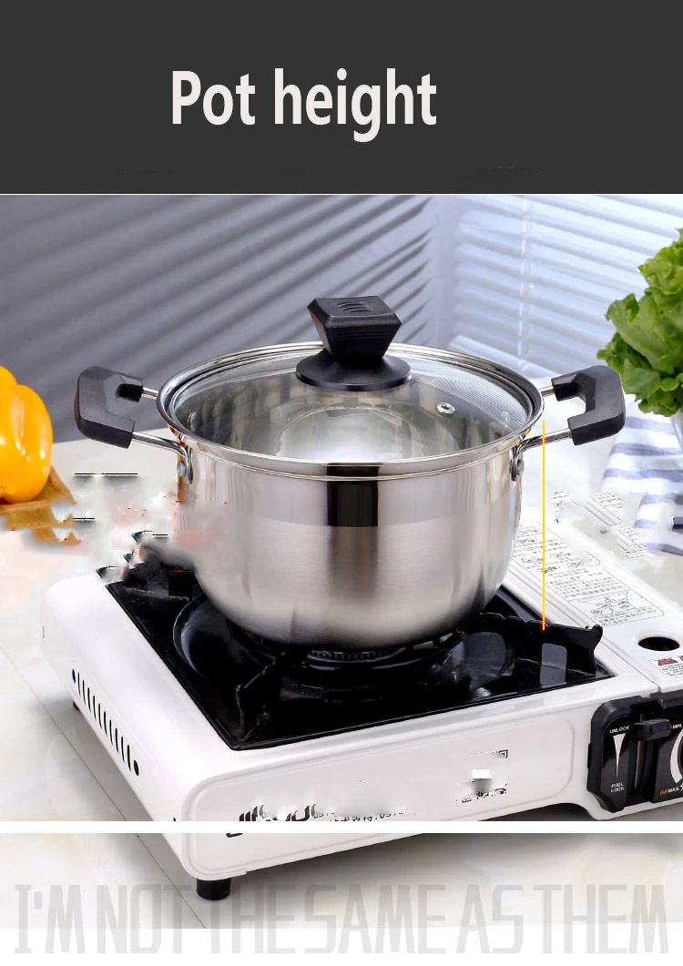Толстый суповый горшок из нержавеющей стали кухонная посуда индукционная плита молочная кастрюля с выпуском пара кастрюля для быстрого приготовления посуды
