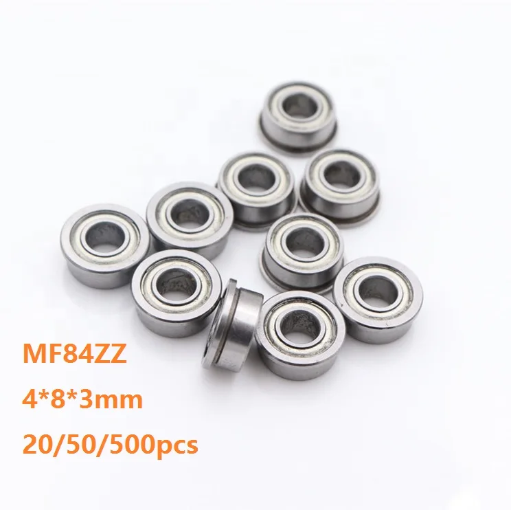 20 шт/50 шт/500 шт MF84ZZ MF84Z MF84 ZZ мини подшипники 4x8x3 мм фланец глубокий шаровой