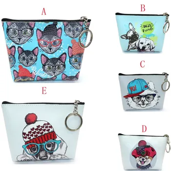 

Retro Vintage Women Girls Printing Dog Snacks Coin Purse Wallet Bag Change Pouch Key Holder cion purse Holder Purse Women bag