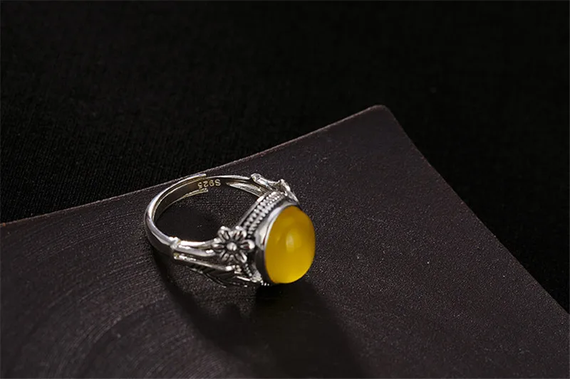 V.YA, женское Открытое кольцо с натуральным камнем, 925 пробы, серебряные ювелирные изделия, полудрагоценный камень и Марказит, кольца для женщин, женские подарки