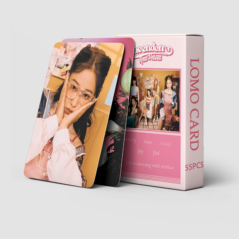 55pcs/set Kpop Red Velvet Lomo Cards New album Queendom K-pop Photo Collection Card idol card fan gift | Канцтовары для офиса и
