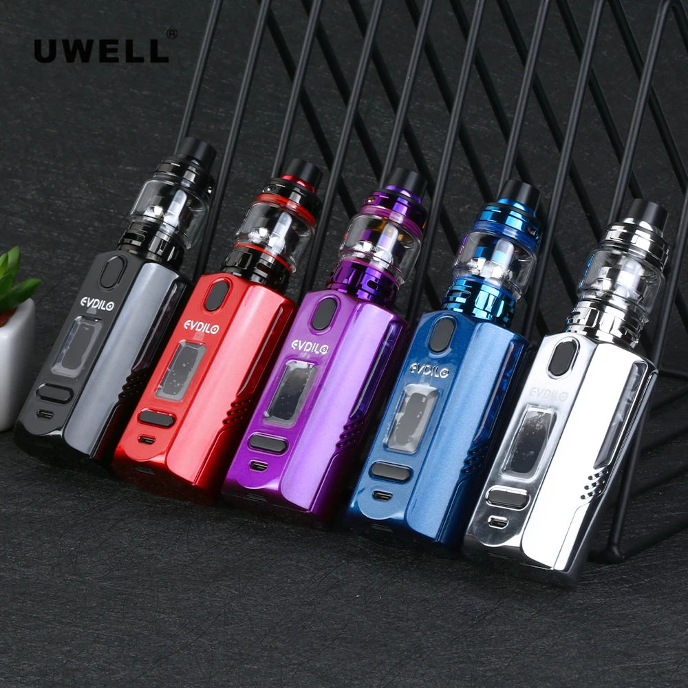Uwell Evdilo Комплект 200W EVDILO мод 6 мл VALYRIAN Ⅱ бак Поддержка 18650/20700/21700 Батарея электронная сигарета Stareter комплект VS