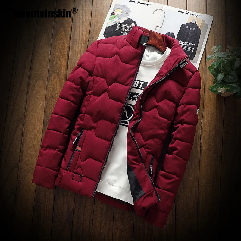 Mountainskin Winter Men Jacket 2020 Men's New Casual Thicken Warm Cotton Jacket Slim Clothes Youth Soild Jacket Men's Wear SA743 Mountainskin Winter Men Jacket 2020 Men's New Casual Thicken Warm Cotton Jacket Slim Clothes Youth Soild Jacket Men's Wear SA743