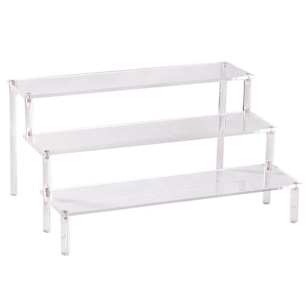 

1 Pc Acrylic Storage Rack Stepped Desktop 3-Layer Shelf Organizer Holder Display Stand For Figurine Toy Model