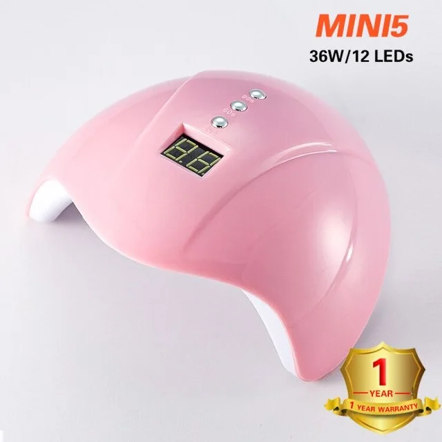 36W Pink SUNX5 Plus, УФ-Сушилка для ногтей, СВЕТОДИОДНЫЙ УФ-лампа для маникюра, 80 Вт, высокомощный сенсорный ЖК-дисплей для ногтей, лампа для сушки геля - Цвет: 36W Pink