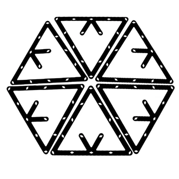 

6 pcs Magic Rack Black Triple-cornered Pool 8.9 and 10 Ball Accessories