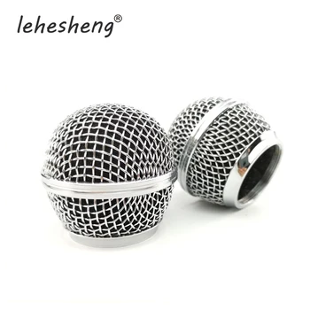 

2 Pcs Microphone Grilles SM 58 Polish Mesh Ball Head Microphone Accessories Replacement Mesh Grilles Free Shipping