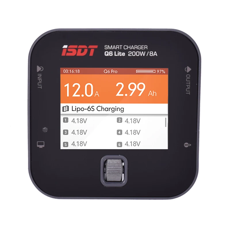 ISDT Q6 Lite 8A 200 Вт Lipo зарядное устройство/Dis устройство цифровой умный баланс батареи