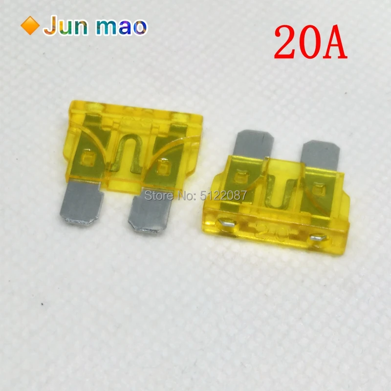 Glass Tube Fuses 30Pcs Standard Auto Blade Fuse for Car 5 10 15 20 25 30 AMP Car Fuse Auto White Yellow Red Blue Orange Green