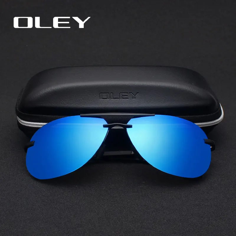 Koop OLEY mannen Zonnebril Merk Designer Pilot Gepolariseerde Mannelijke Zonnebril Brillen gafas oculos de sol masculino Voor Mannen Y7558