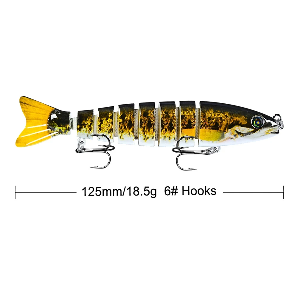 Portátil ao ar Iscas de Pesca Livre Premium 8 Seções Multicolorido Nadar Enfrentar Naufrágio Wobblers 2cm - 19g 8 Iscas artificiais