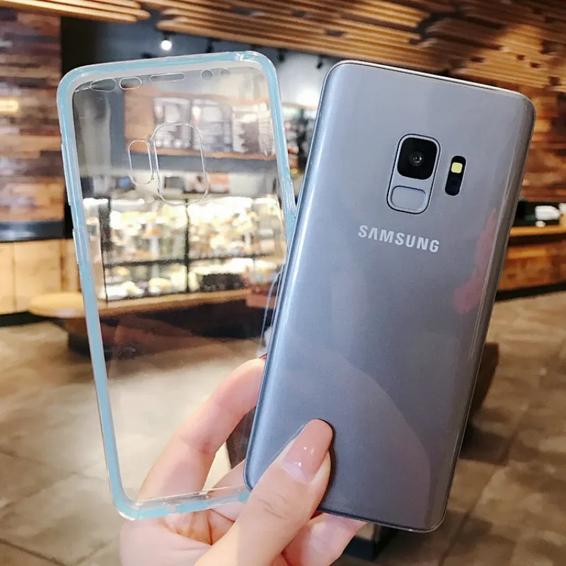 Чехол с полным покрытием корпуса 360 для Samsung Galaxy S8 S9 A6 A8 Plus J4 J6 J8 2018 S7 Edge A5 2017 Note 8 9
