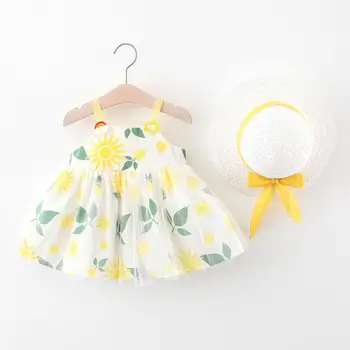 

Sweet Print Lace Tutu Dresses for Little Girls Summer Sweet Beach Dress Girls Princess Dresses for Girl 1-3Y B2