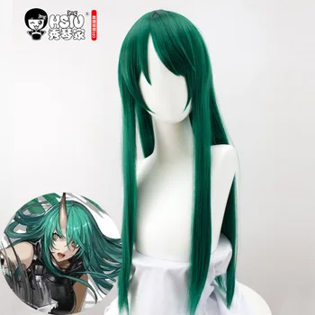 

HSIU Hoshiguma Cosplay wig,Game Arknights Wig,Special green long hair,Cosplay girl Wig Halloween green long wig