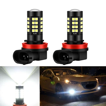 

2x H11 LED canbus 3030 Bulbs Reflector Mirror Design For Fog Lights For mazda 3 5 6 xc-5 cx-7 axela atenza