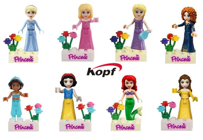 

JG112 JG113 JG115 JG116 Set Sale Building Blocks Cartoon Movies Princess Cinderella Schneewittchen Figures Bricks Toys For Kids