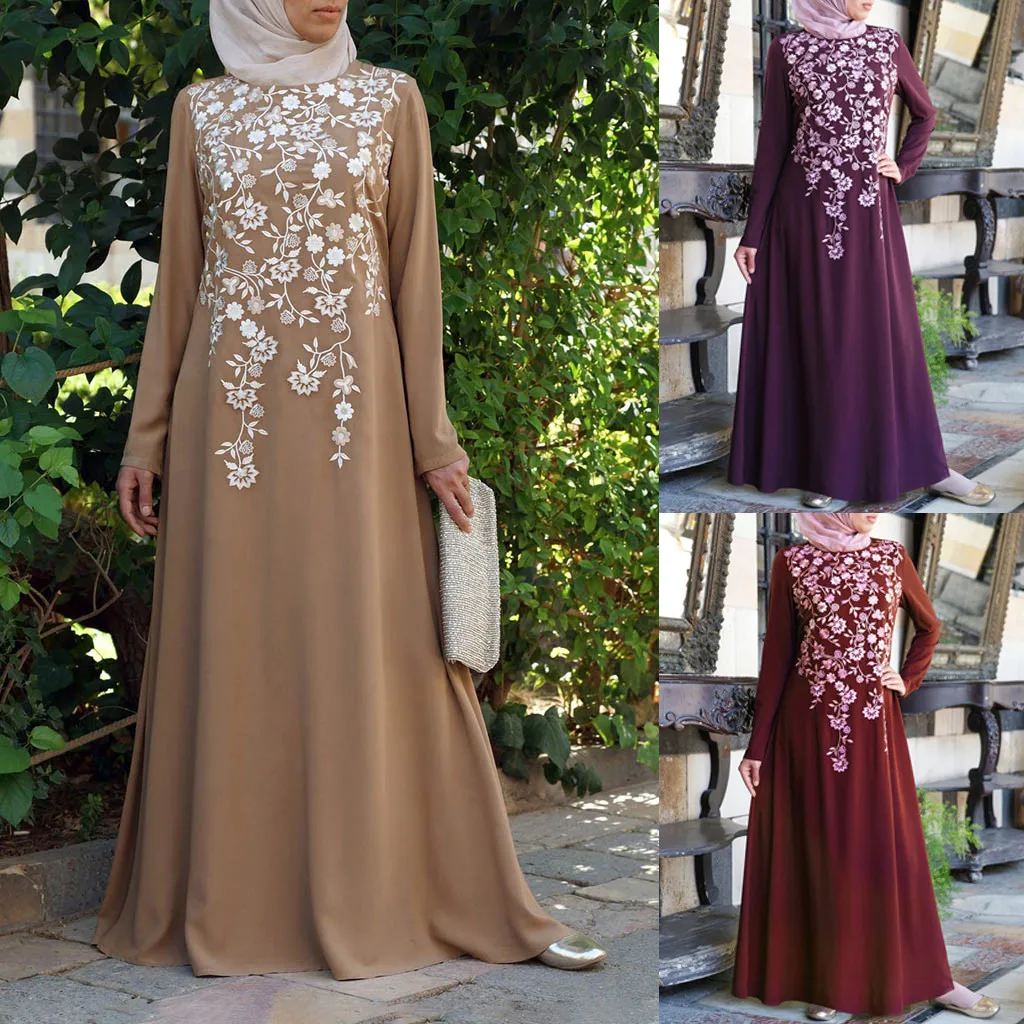 Роскошное мусульманское платье, женское кружевное платье-кардиган, Платье макси с длинным рукавом, однотонное цветное кимоно, открытая абайя, халат, кафтан, Дубай, платья