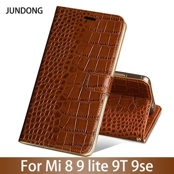 

Flip Phone Case For Xiaomi Mi 5s Plus 6 8 9 lite 9se 9T Pro Case Crocodile Texture Leather buckle Cover