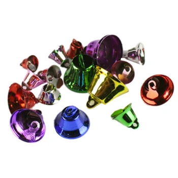 

100Pcs Multicolor Gingle Bells for Christmas Tree Home Wedding Decors DIY Bell Crafts Handmade Accessories