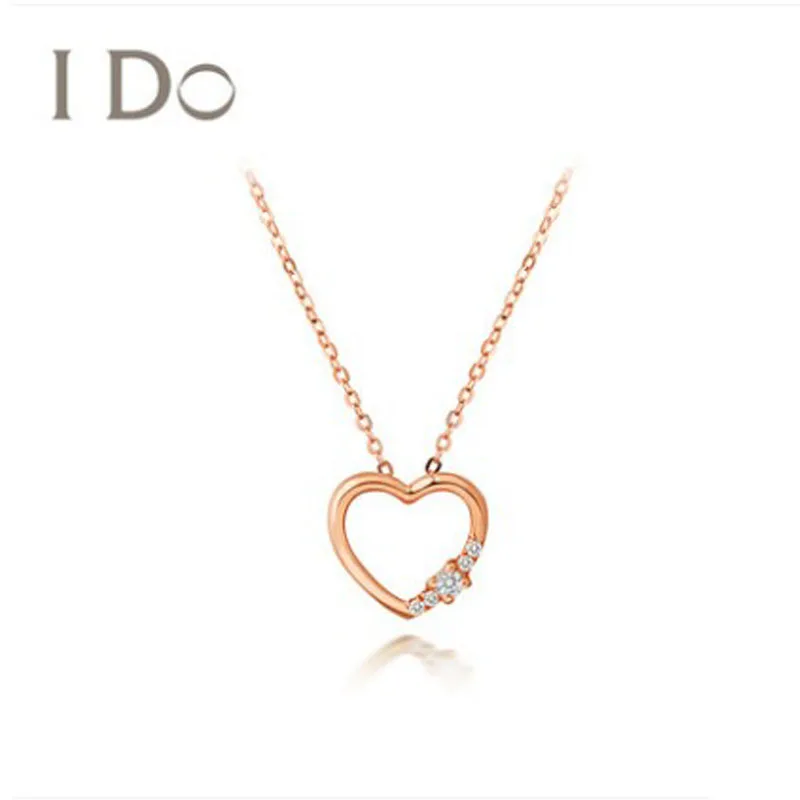 

adu Heart series 18 k gold Diamond necklace pendant female gift The real thing women Diamond necklace pendant