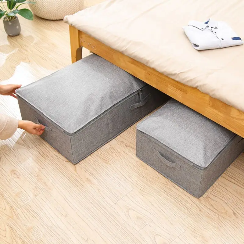

Under Bed Storage Containers Blankets Cloth Shoes Organizer Box with Lids