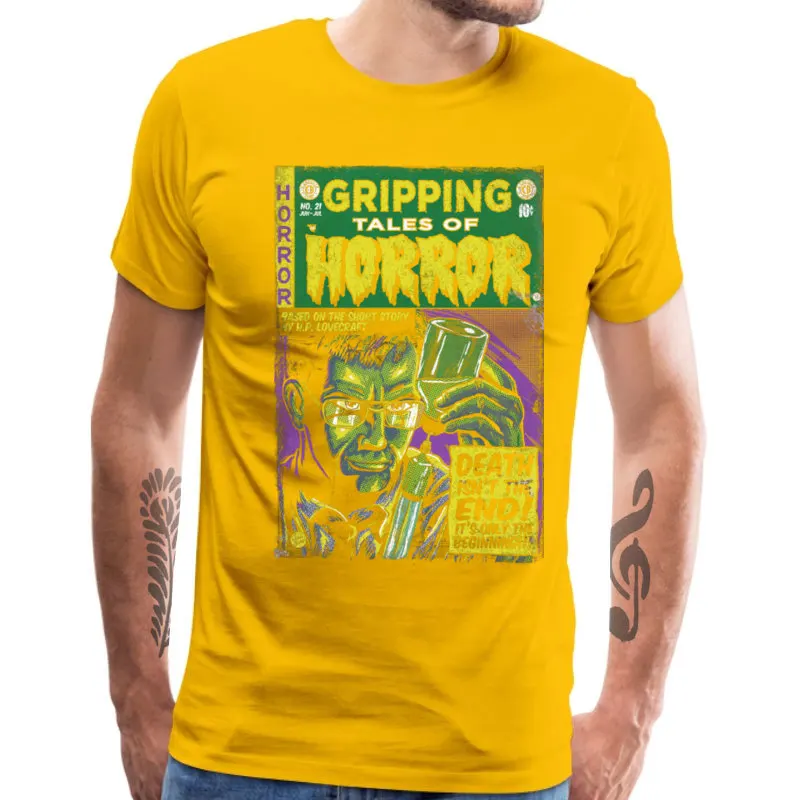 Herbert_West-Reanimator_9607 Summer 100% Cotton O-Neck Tops Tees Short Sleeve Leisure T-shirts 2018 Hot Sale Custom T-shirts Herbert_West-Reanimator_9607 yellow