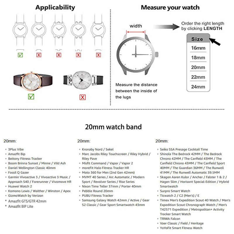 20мм ремешок для часов Для Lenovo смотреть X Керамический ремешок Для Samsung Gear S2 смотреть полосу часы Huawei 2 Samsung Galaxy смотреть 42мм Аксессуары для умных часов Универсальная сменная лента