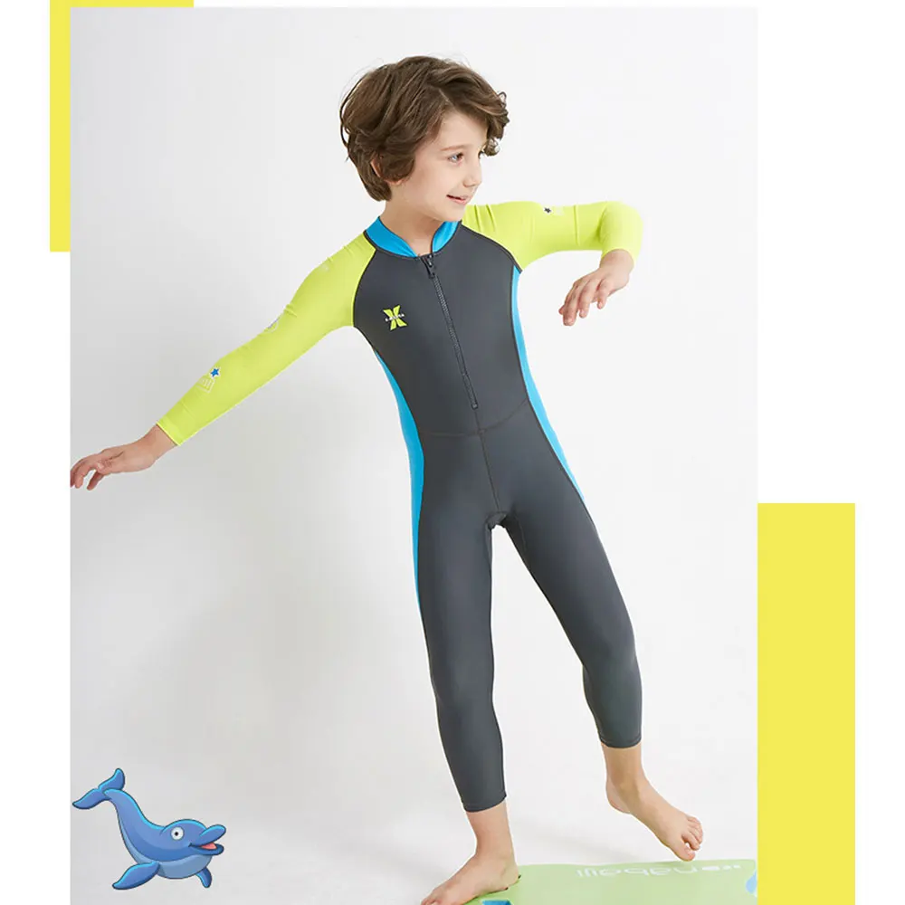 Новинка 2019 детский купальник комбинезон с длинным рукавом гидрокостюм для
