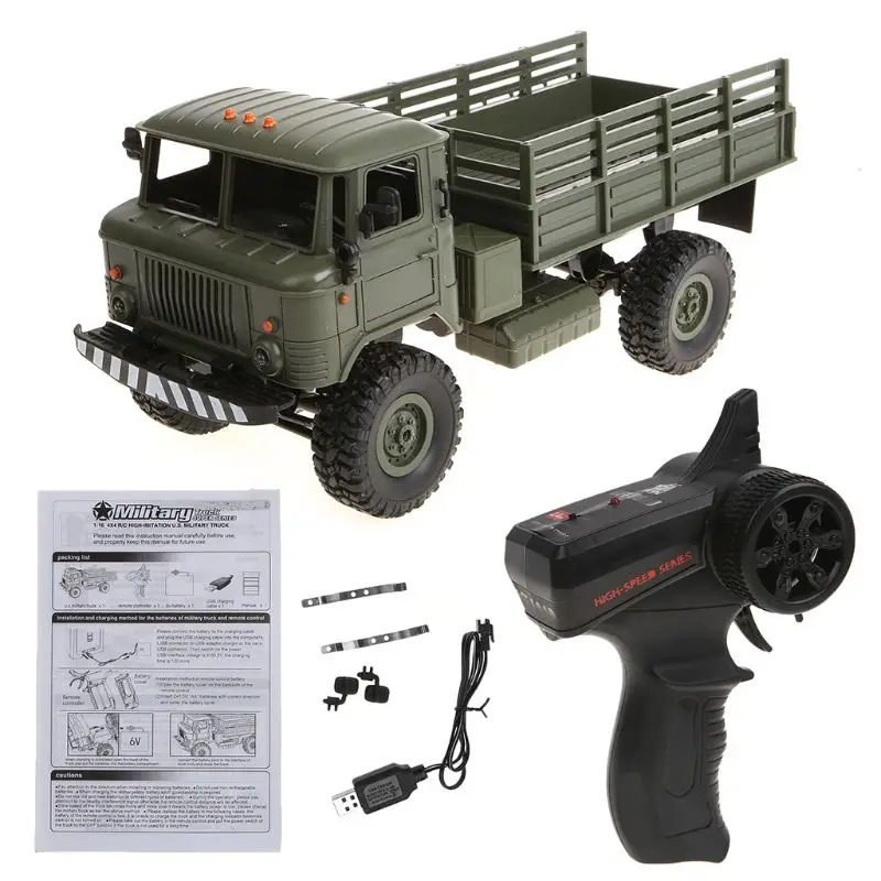WPL B-24 1:16 2,4G мини внедорожник RC военный грузовик RTR полный привод/10 км/ч Максимальная скорость 95AE