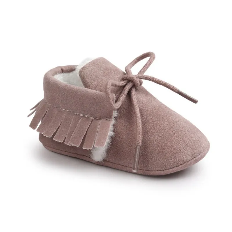 Обувь для маленьких девочек; обувь для малышей; мокасины на мягкой нескользящей подошве; обувь с бахромой для малышей; обувь для новорожденных; обувь из искусственной замши - Цвет: AP