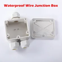 IP68 белый Водонепроницаемый Пластик кабель провода Разъем Железы электрическая 3-кабель распределительная коробка с терминал для ПК