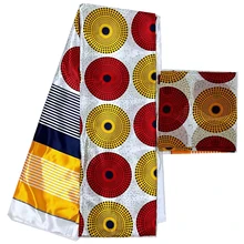 Лучшие продажи африканская Гана парафинированная ткань с принтом Высококачественная атласная набивная ткань нигерийская ткань 4+ 2 ярдов для ткани