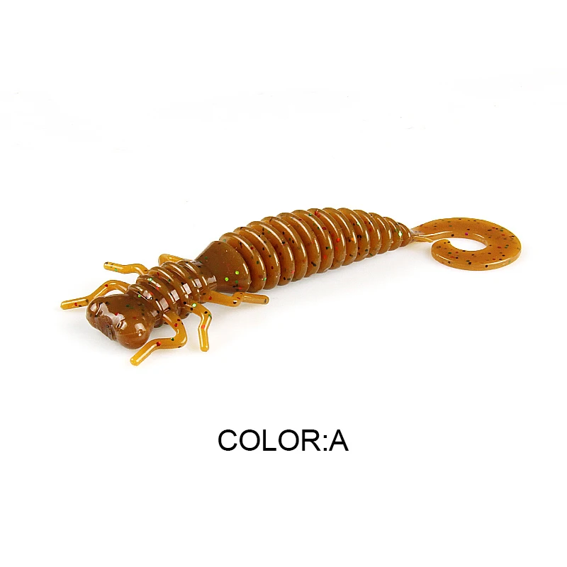 BEARKING Larva 4,8 см 0,94 г 10 шт. искусственная Мягкая наживка для рыбалки, силиконовая приманка для ловли рыбы, приманки для ловли рыбы, приманки для ловли рыбы, пластиковые приманки - Цвет: A