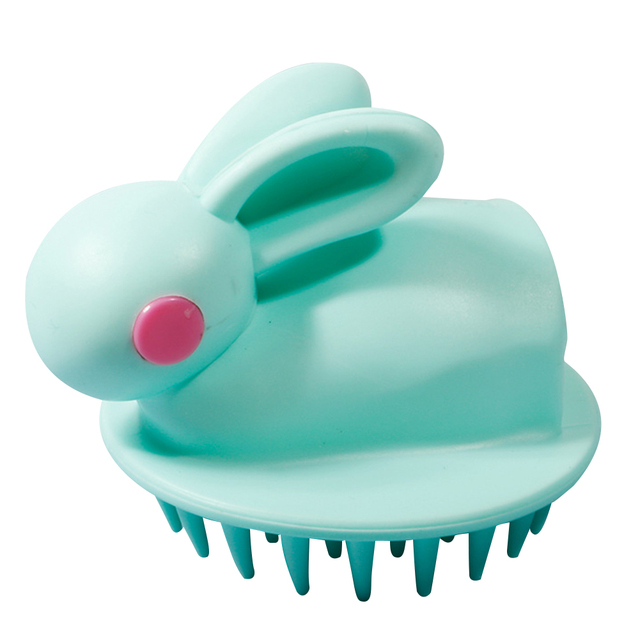 Rabbit Silicone Head Scalp Massage Brush Handheld Shampoo Hair Washing Clean Comb Shower Bath Spa Massage Tool