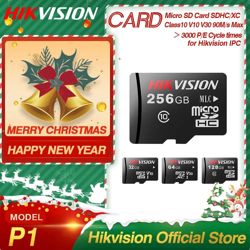 HIKVISION 100% оригинальная Micro SD карта класс 10 TF 32 Гб 64 128 ГБ 256 макс. 90 м/с памяти для