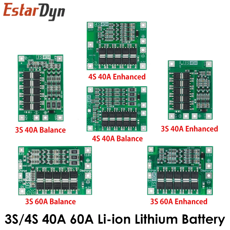 Плата защиты зарядного устройства для литий-ионных аккумуляторов 3S 4S ...