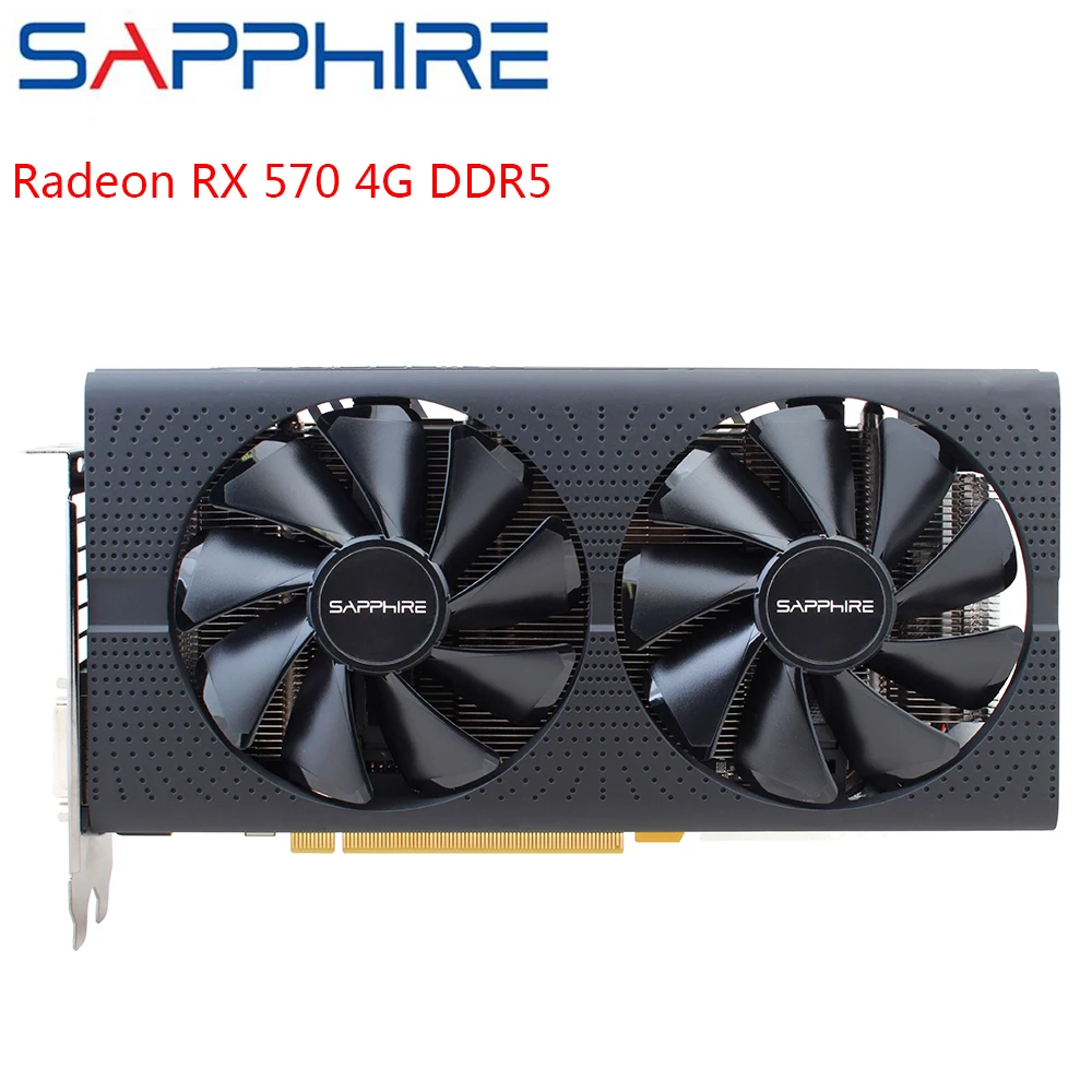 Видеокарты SAPPHIRE AMD Radeon RX 570 4GB игровой ПК 256bit GDDR5 видеокарта PCI Express 3,0 настольный компьютер для использованных геймеров